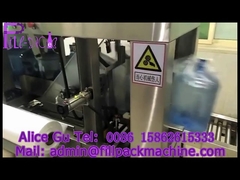 Mesin produksi air 1000BPH Gallon dengan pembungkus film otomatis