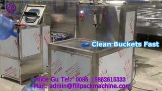 2112 L5 Ukraina Semi-Otomatis Stasiun Tunggal Lima Galon Bucket Rinser Internal Tekanan Tinggi