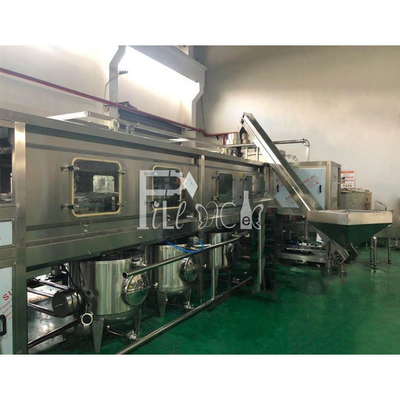 Lini Produksi Mesin Pembotolan Air Mineral 1200bph Lengkap Mesin Pengisian Air Botol 5 Galon / 20L pemasok