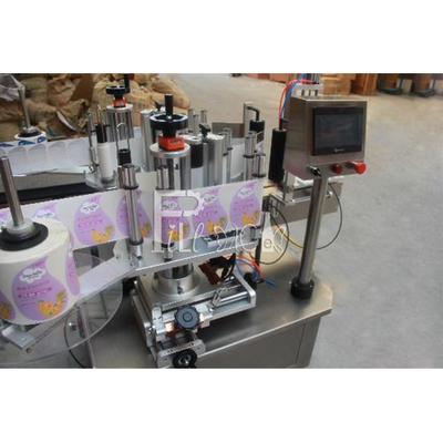 Automatic Square Flat Bottle Berbentuk Khusus Botol pelabel Peralatan Mesin Pelabelan Stiker Perekat Sisi Ganda pemasok