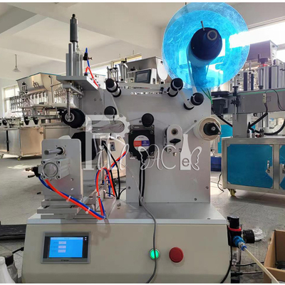 Labeler Peralatan Mesin Pelabelan Stiker Perekat Semi-otomatis untuk Botol Persegi 3 sisi atau lingkaran botol Bulat pemasok