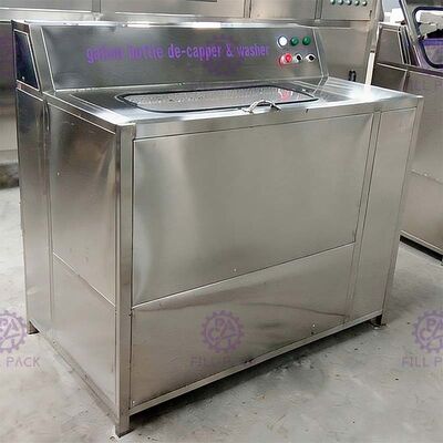 5 Galon Barrel Semi Auto Decapper Brush Washer Machine Dengan Stasiun Ganda pemasok