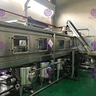 Lini Produksi Mesin Pembotolan Air Mineral 1200bph Lengkap Mesin Pengisian Air Botol 5 Galon / 20L pemasok
