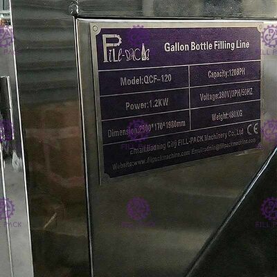 Makan Pengisian Otomatis SUS 304 120 BPH Gallon Filling Line pemasok