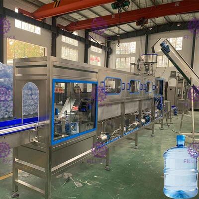 Satu Jalan 380v Galon Mesin Pengisian Air Murni Cuci 200bph pemasok