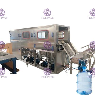 Pembersihan Ganda Row SUS304 300 BPH Gallon Water Plant pemasok