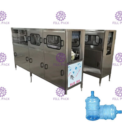 Mesin Pengisi Air Botol Monoblock Plc 5 Galon Dengan Katup Luapan pemasok