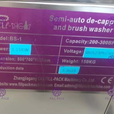BS-1 250BPH Mesin Cuci Botol 5 Gallon Dengan Jendela Pemeriksaan pemasok