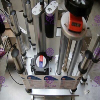 Automatic Square Flat Bottle Berbentuk Khusus Botol pelabel Peralatan Mesin Pelabelan Stiker Perekat Sisi Ganda pemasok