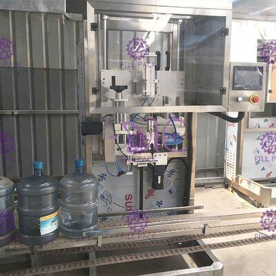 Pelabelan Leher Kepala Tunggal 28mm Gallon Labeler Otomatisasi Penuh pemasok