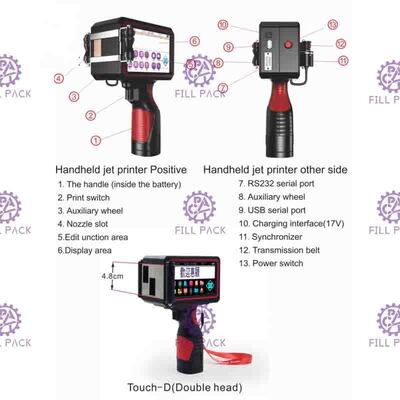 Printer kode portabel Mesin pencitraan inkjet genggam untuk pencetakan tanggal dan batch pemasok