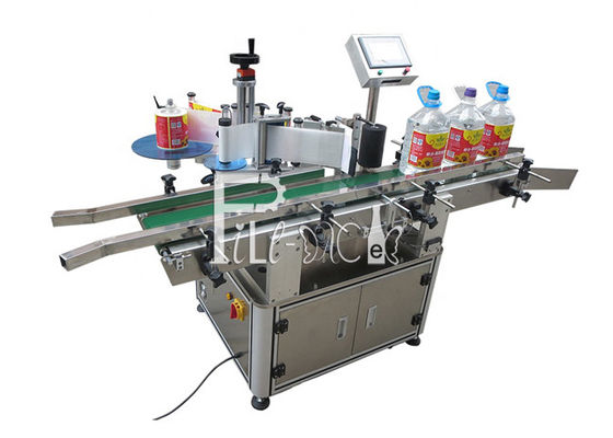 Layar Sentuh SUS304 Mesin Pelabelan Botol Bulat pemasok