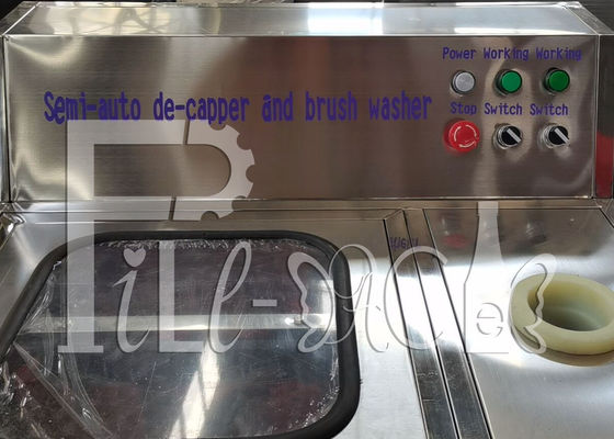 Semiauto 250BPH 5 Galon Botol Decapper Washer pemasok