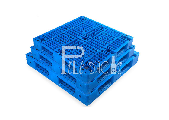 Sisi Ganda HDPE Air Galon Besar Palet Plastik Daur Ulang Stackable Reversible pemasok