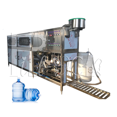 Garis Pengisian Air Botol 5 Galon Otomatis Mesin Cuci Ember Mengisi Mesin Capping pemasok