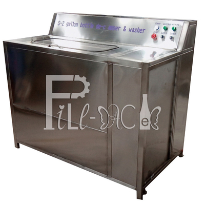 5 Galon Barrel Semi Auto Decapper Brush Washer Machine Dengan Stasiun Ganda pemasok