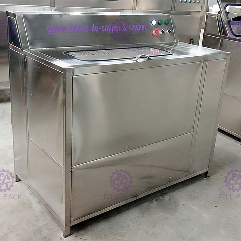 5 Galon Barrel Semi Auto Decapper Brush Washer Machine Dengan Stasiun Ganda pemasok