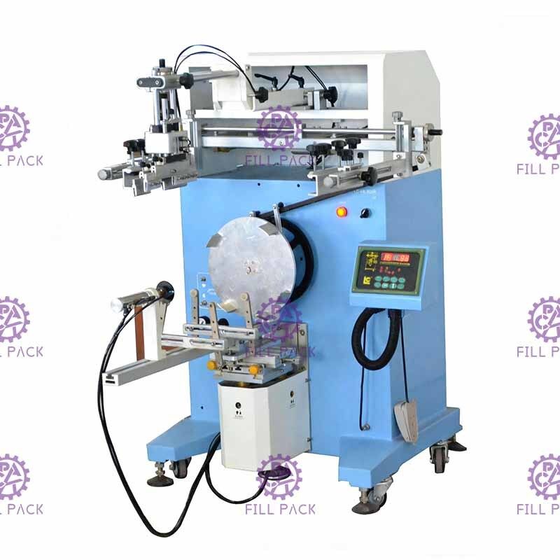 Semiauto Rotary Silk Screen Printing Bottle Labeller Photoelectricity Detection Untuk Botol 20l pemasok