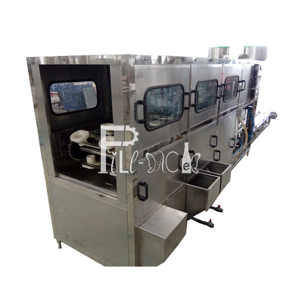 Pembersihan Ganda Row SUS304 300 BPH Gallon Water Plant pemasok