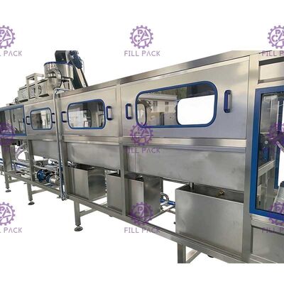 One Road 3 Galon 200BPH Mesin Pengisian Air Botol / Line / Unit Pencucian Air Murni