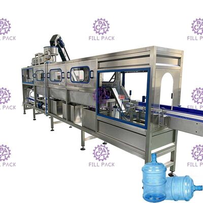 Sanitary 3 In 1 Barrel Filling Line Dengan Light Checker