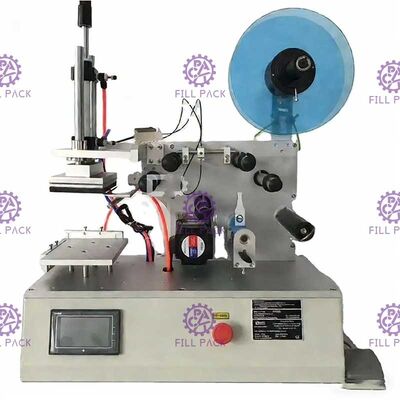 Stoples Labeller Botol Datar Persegi Semi-Otomatis Satu Sisi atau Sisi Ganda Peralatan Mesin Pelabelan Stiker Perekat