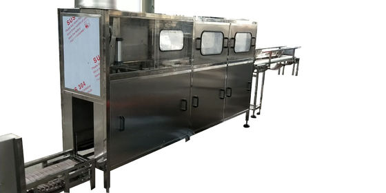Mesin Pembotolan Air 120bph 3/5 Galon / 20l Dengan Perangkat Pemuatan Bucket Otomatis